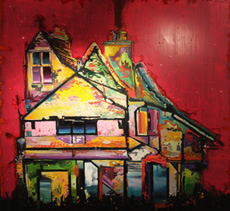Large scale painting by Armando Mariño at 2013 Volta New York