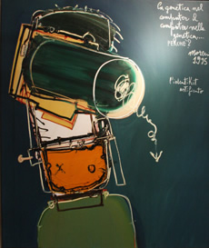 Painting by Mattia Moreni at the 2013 Armory Show Modern in NYC