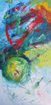 Mexico needs prosperity, an abstract painting in the Hidden Prayer series, copyright Mark Dahle 2010