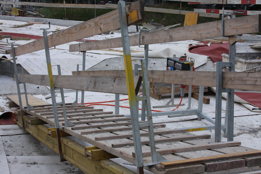 Construction zone, Basel, Switzerland. Photo copyright Mark Dahle 2011.