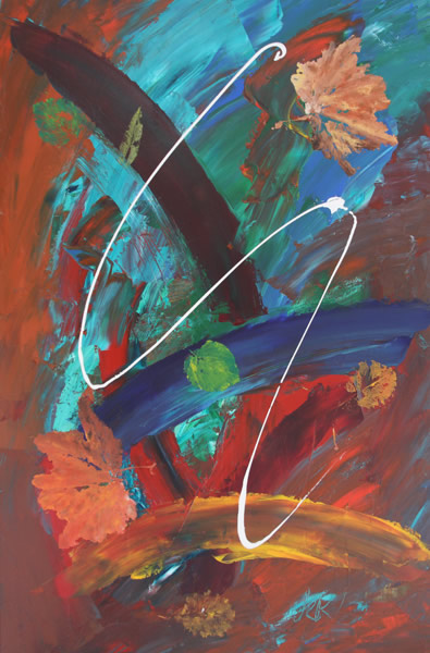 Autumn Leaves, an abstract painting copyright Mark Dahle 1996